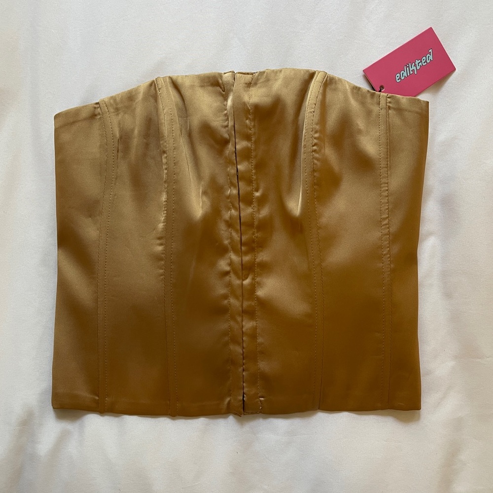 Edikted Silky Satin Back Lace Corset - NWT